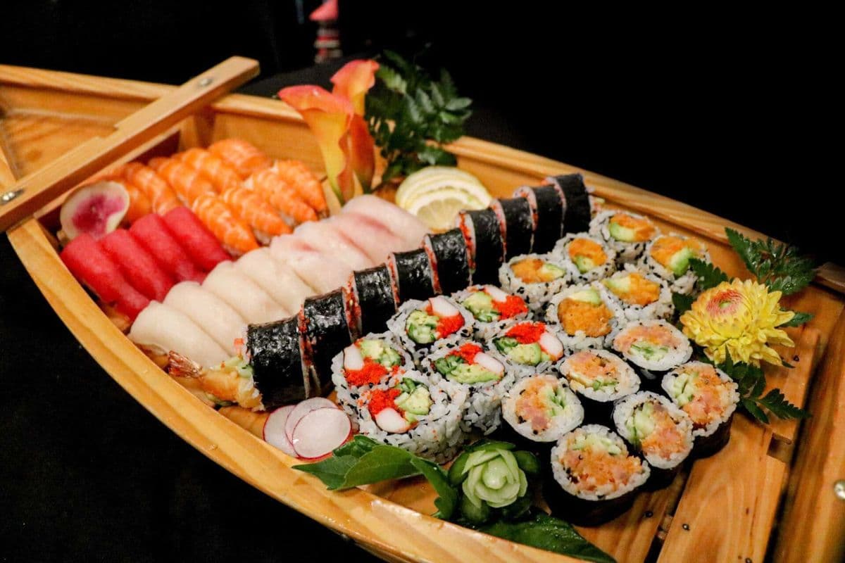 Medium Boat (18 Sushi and 28 Roll)