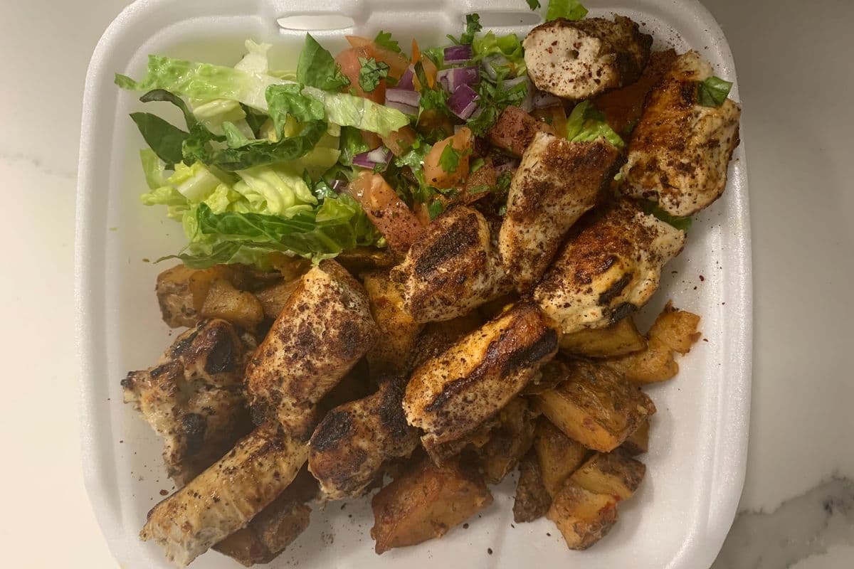 Chicken Breast Kabob plate