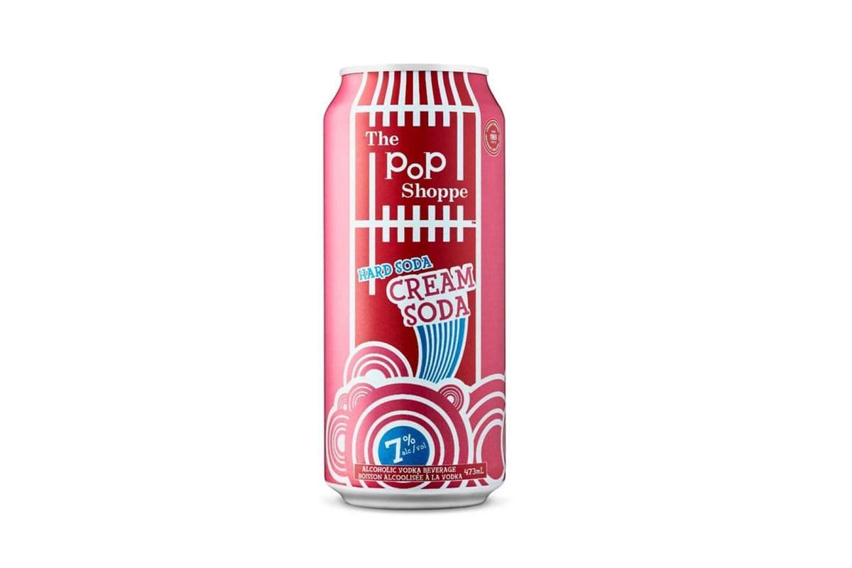 The Pop shoppe- Hard Soda Cream Soda Tall Can (1 x 473ml Can)