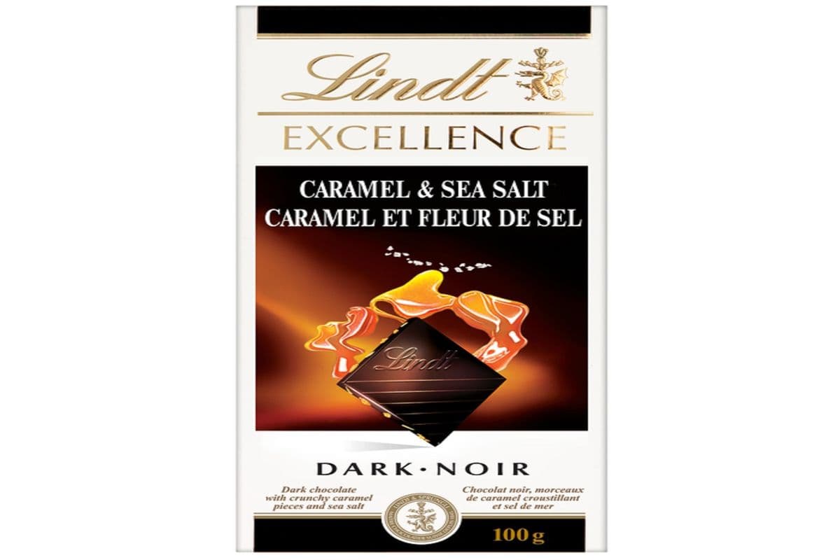 Lindt Caramel and Sea Salt Dark Chocolate Bar