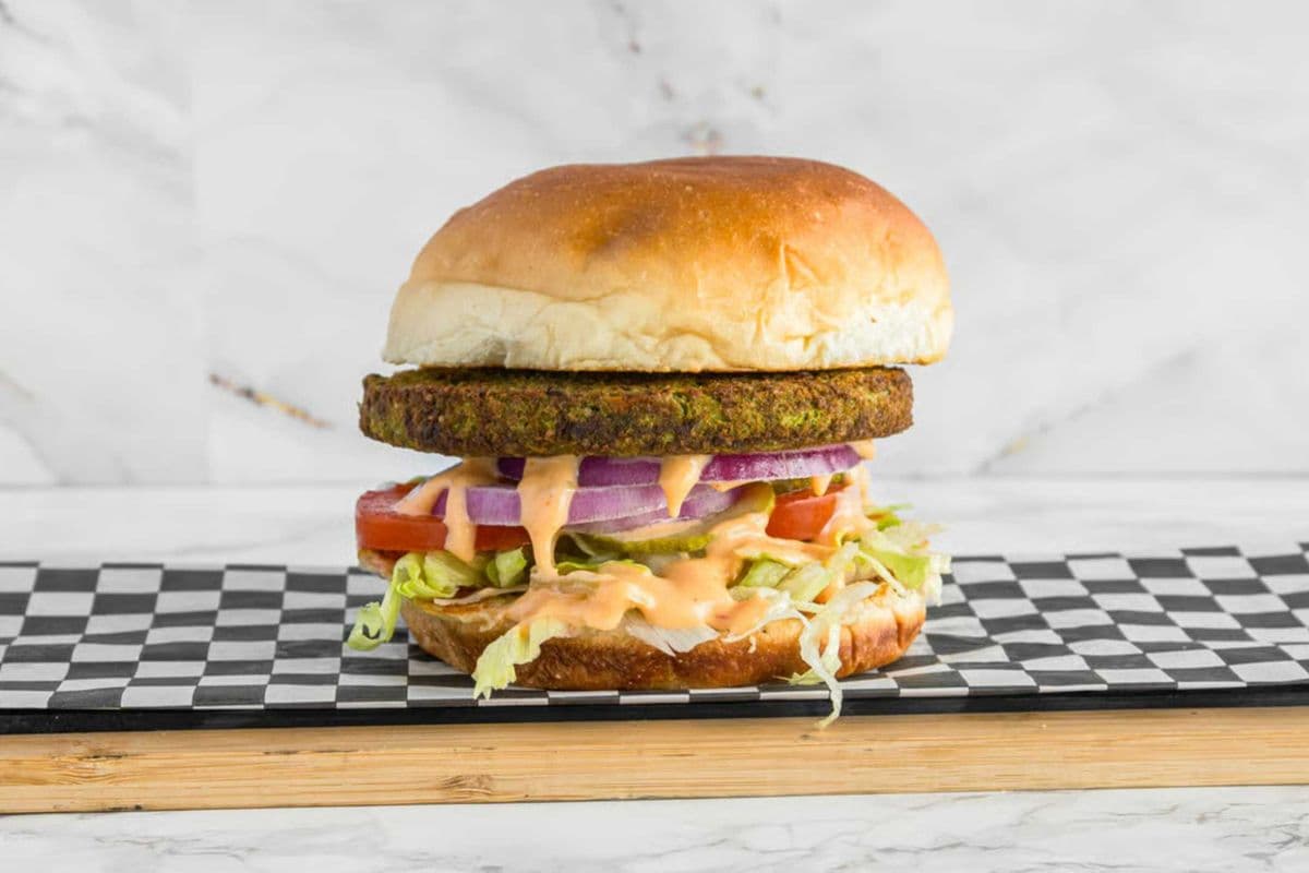 Mushroom Veggie Burger - D