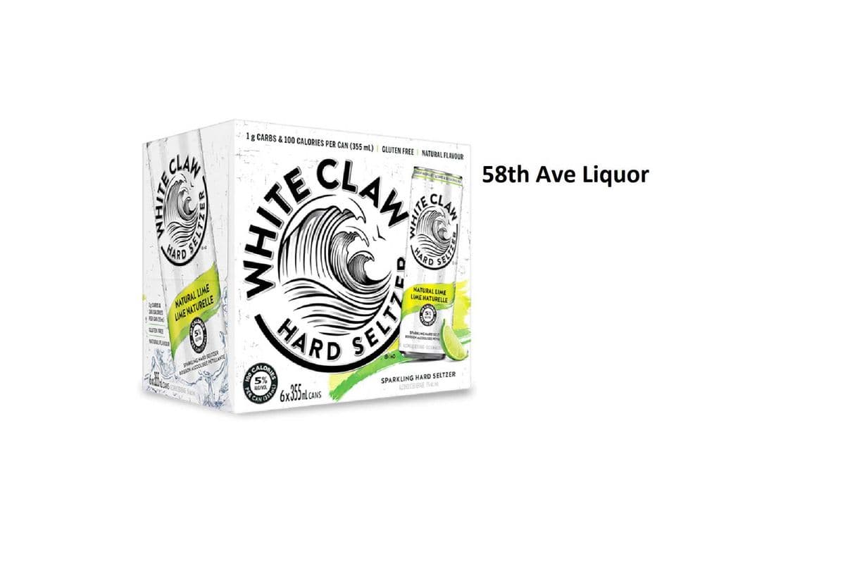 WHITE CLAW NATURAL LIME CANS (1 x 6x355ML)