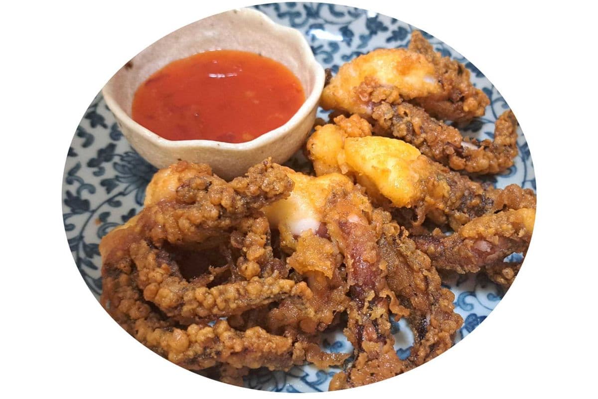 Squid geso karaage
