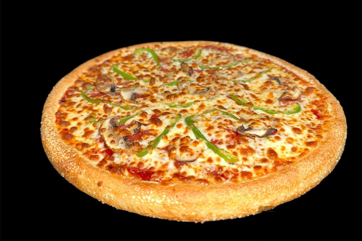 6. 14" Large Pepperoni, Mushrooms, and Green Peppers Pizza