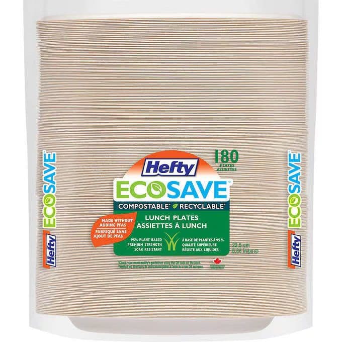 Hefty Assiettes de Papier Compostable 10 unités/ Hefty Paper Plates Compostable 10 units