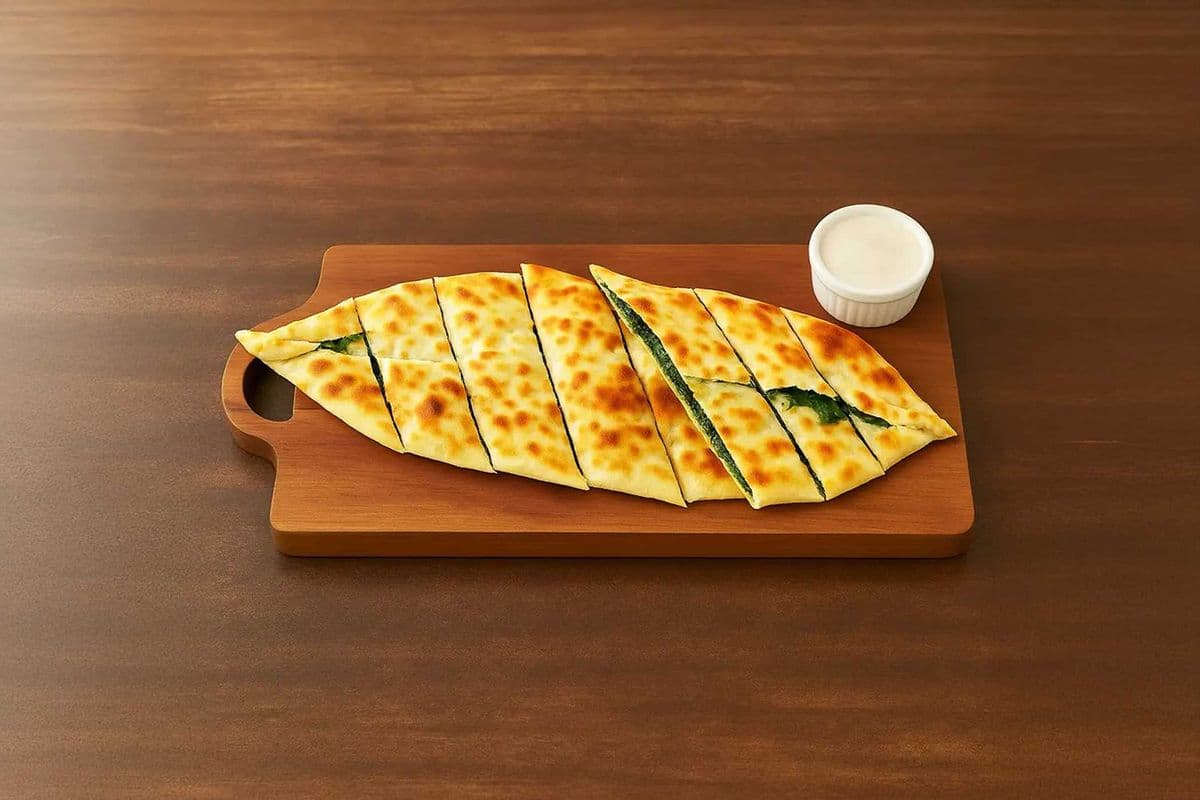Spinach and Ground Beef Pide