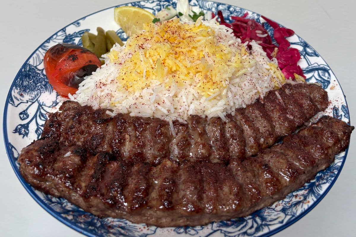 Persian Kobide Kebab with Rice