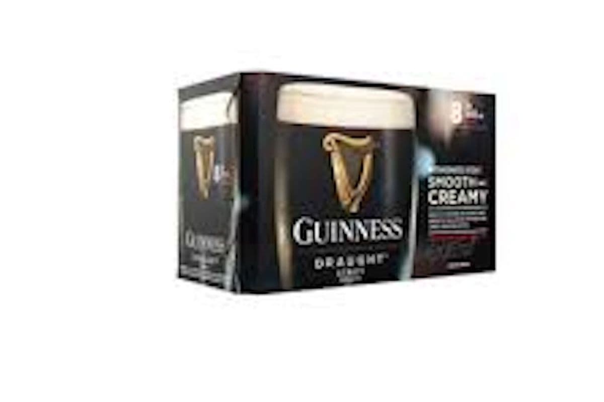 Guinness Smoothy and Creamy Draught Stout Beer 8pk (8 x 440 ml)