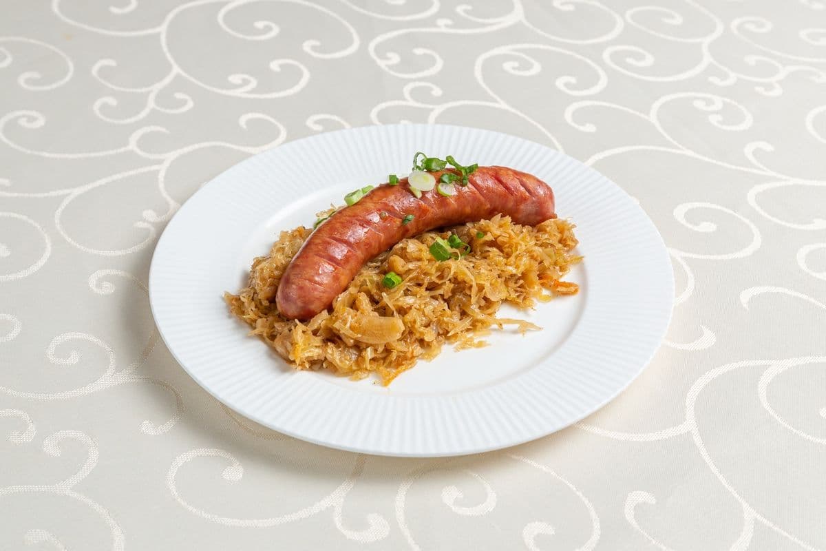 Ukrainian Sausage with Sauerkraut