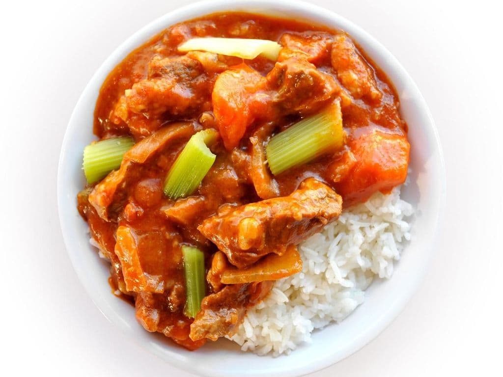 Hungarian Spicy Tomato Beef & Bacon Stew