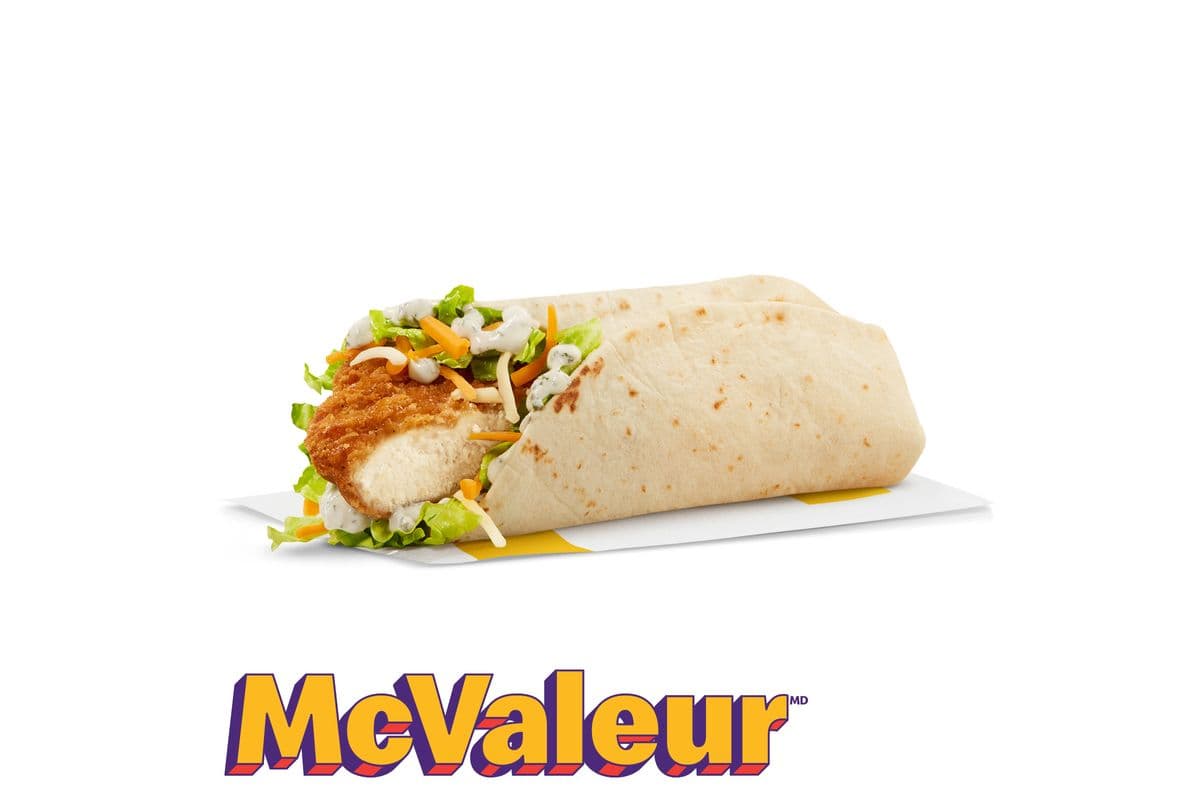 Wrap-éclair au poulet croustillant avec sauce Ranch [320.0 Cal]