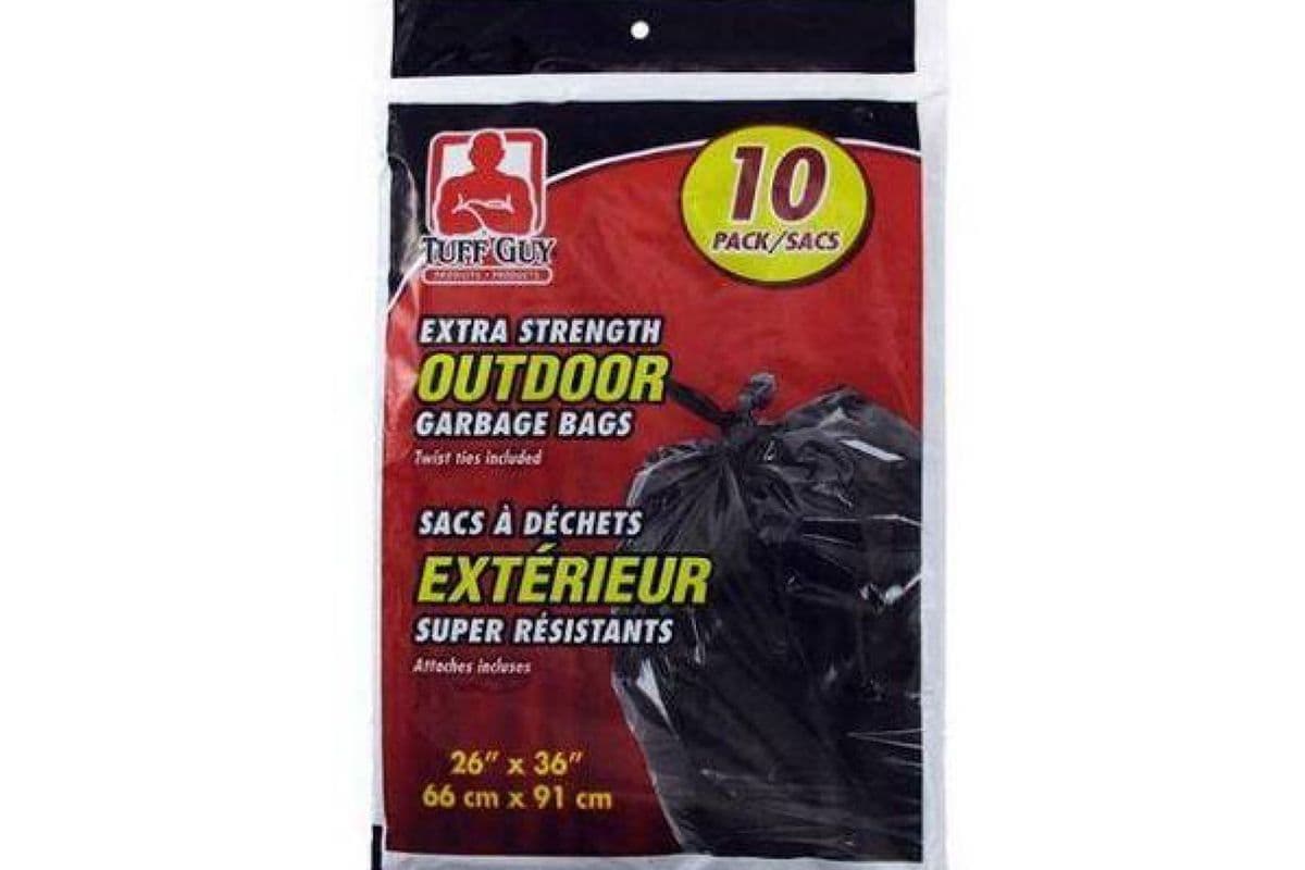 Sacs à Déchets (10 sacs) 26’’ x 36’’ / Garbage Bags (10 bags) 26'' x 36''.