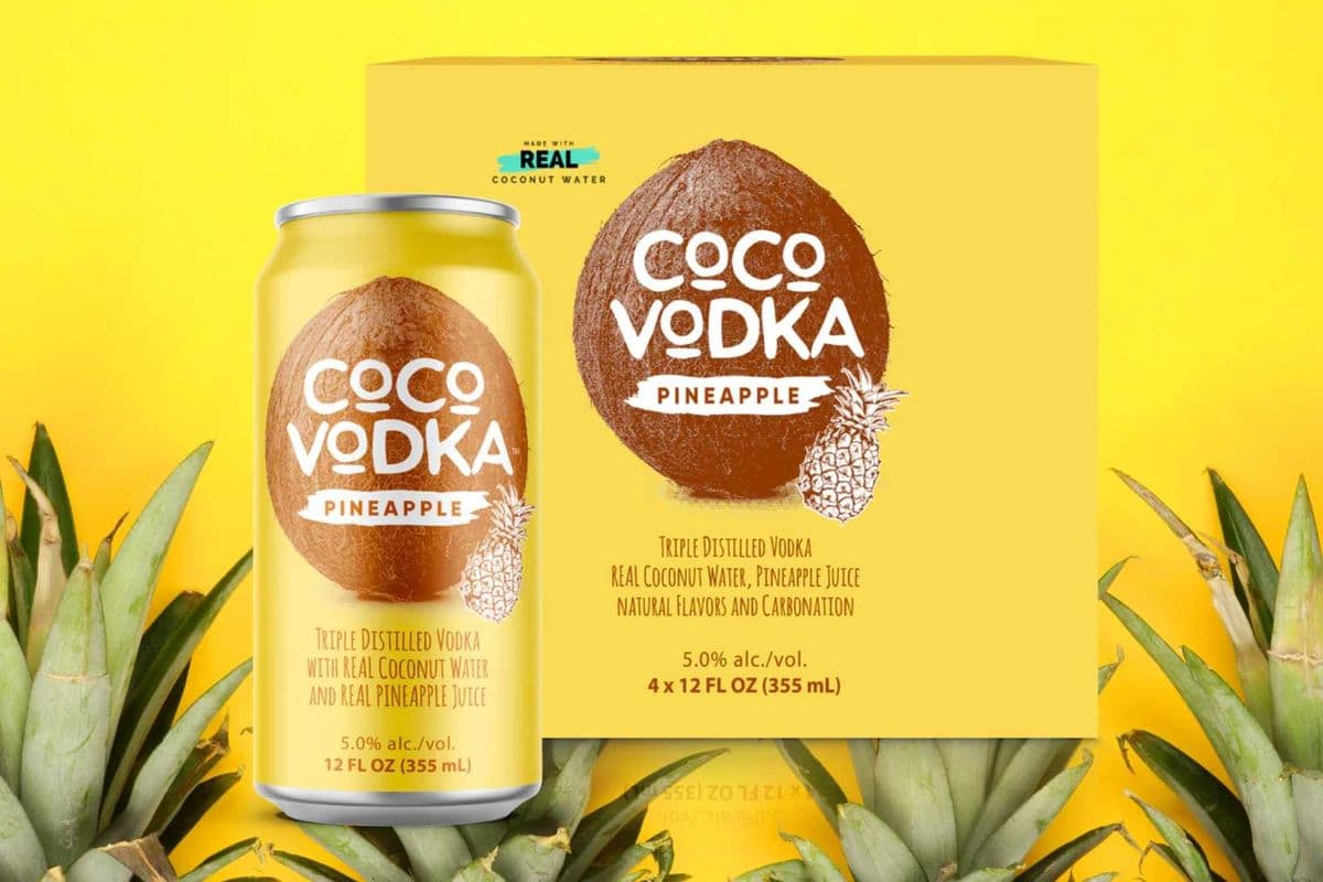 COCO VODKA - PINEAPPLE (4 PACK) (4 x 355ML CAN)