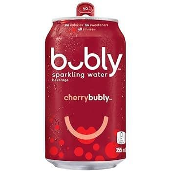 Bubly Boisson D'Eau Pétillante Cerise 355ml/ Bubly Sparkling Water Cherry 355ml