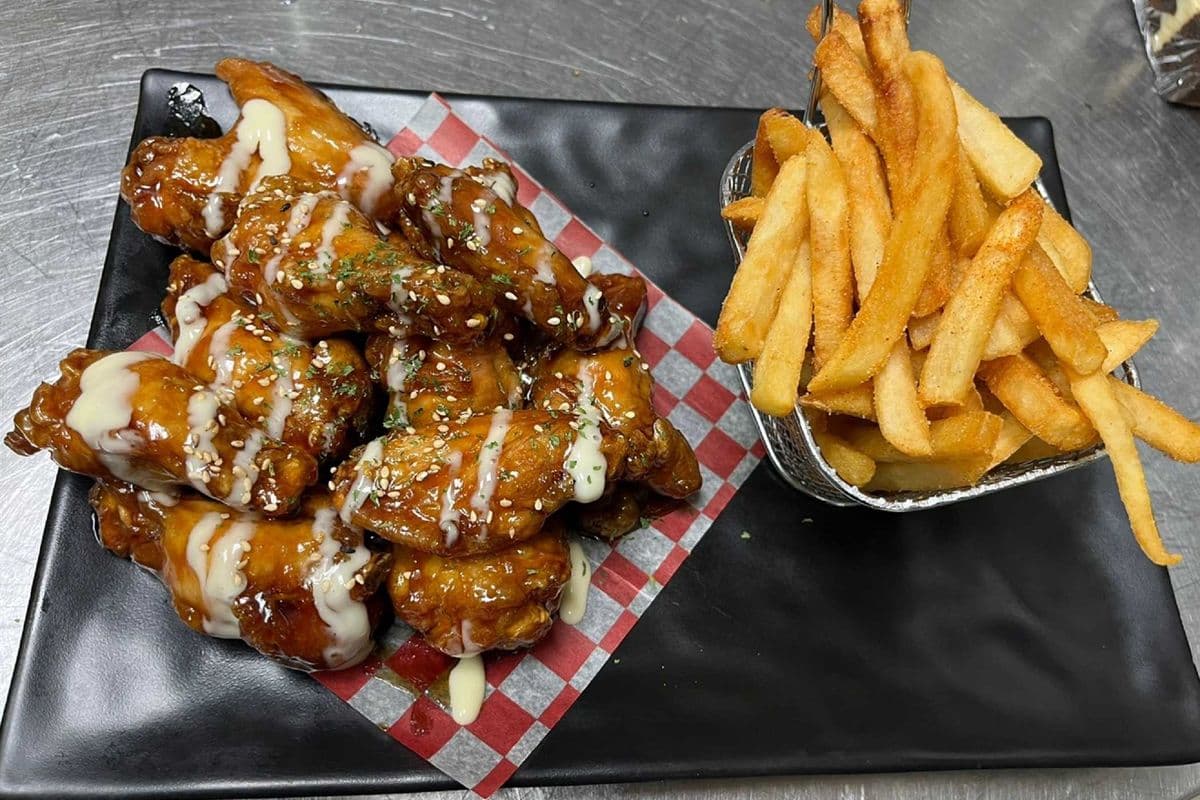 12pc Hongkong Chicken Wings and Fries