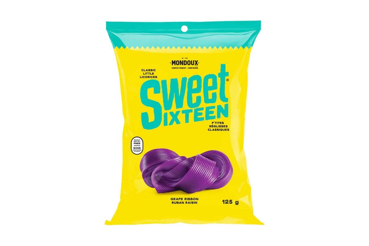 Sweet Sixteen Grape Licorice Ribbon 125g