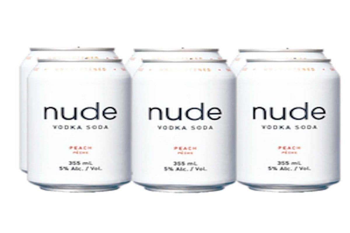 Nude Vodka Soda Peach 6cans x355ml (6 x 355ml)