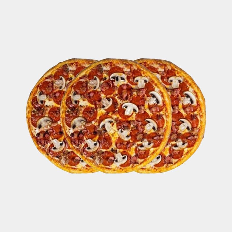 3 X-Large Pizzas