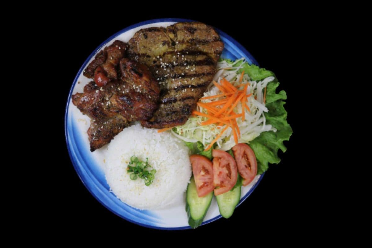 43. Grilled Lemongrass Chicken and Pork Chop