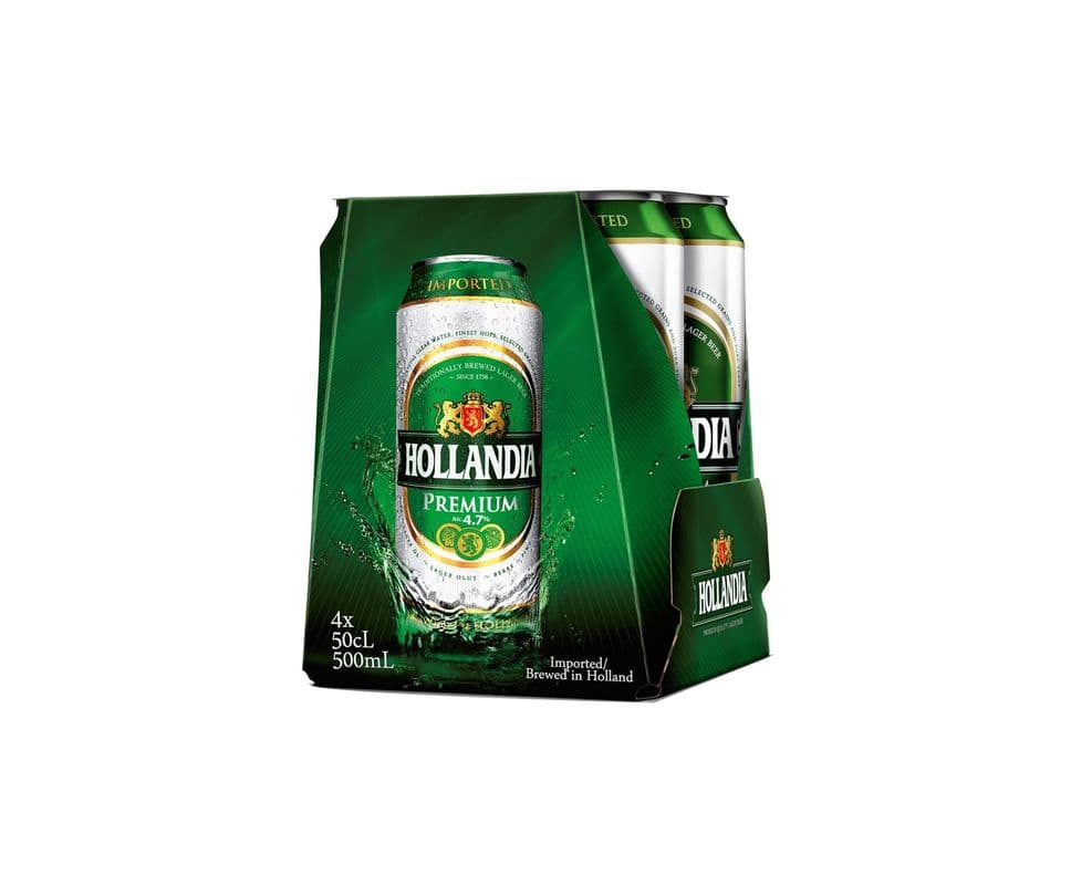 Hollandia Lager (4 Cans) (4 x 500ml cans)