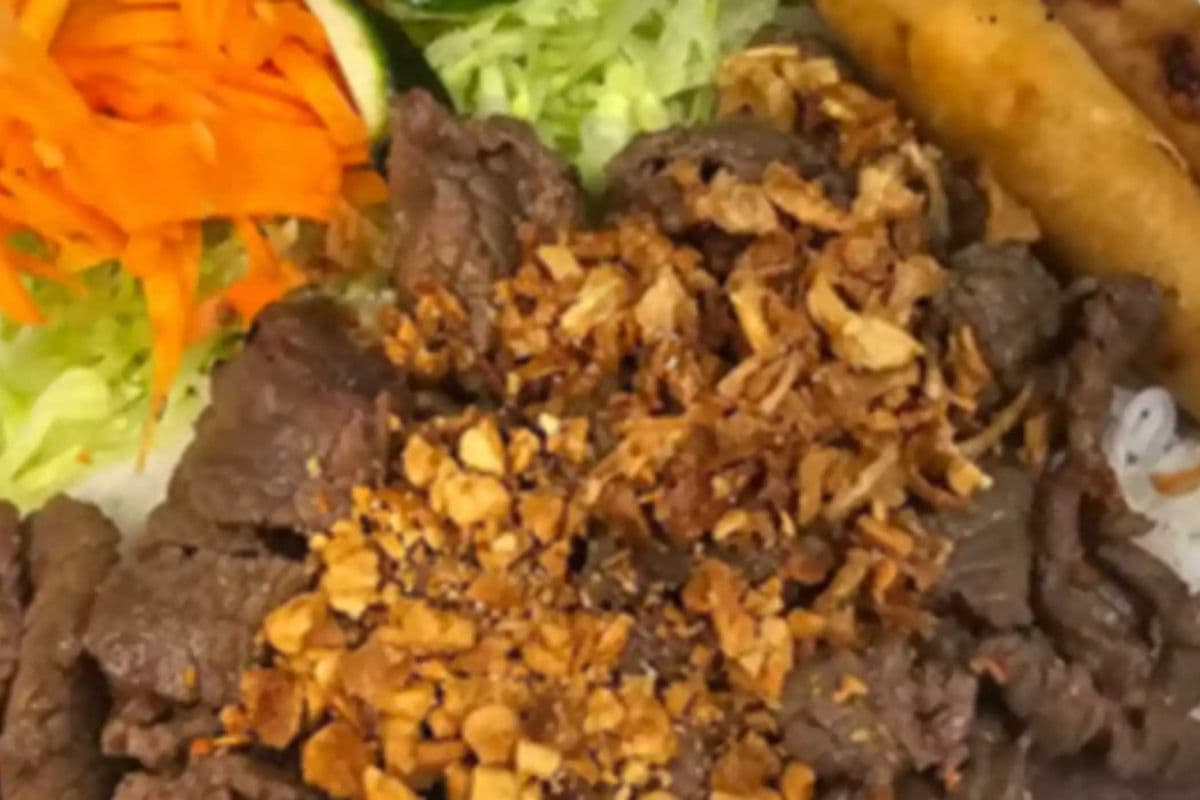 36. Spring Roll and Grilled Beef on Vermicelli