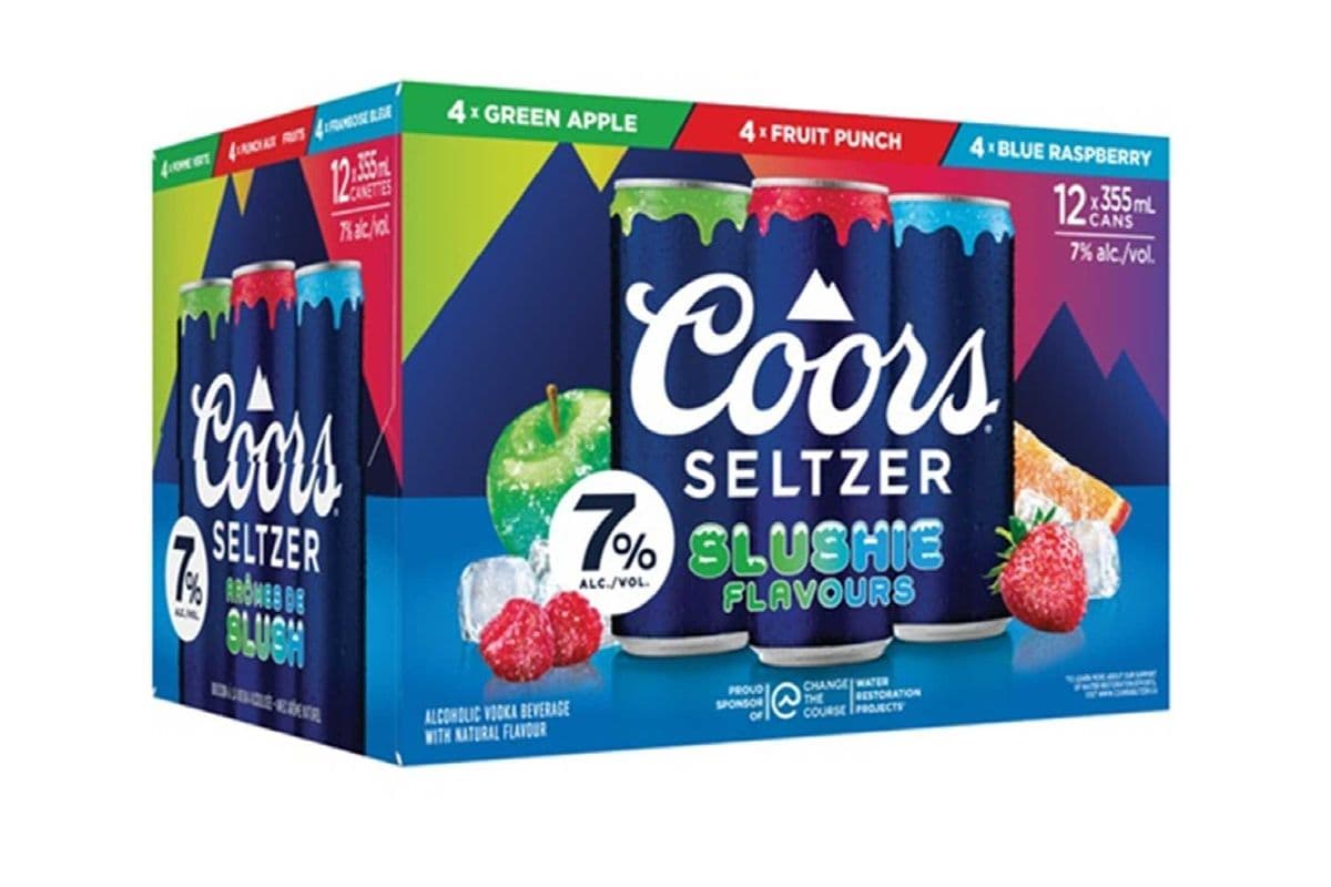 136774. COORS SELTZER SLUSHIE 7% VARIETY PACK (1 x 12PC)