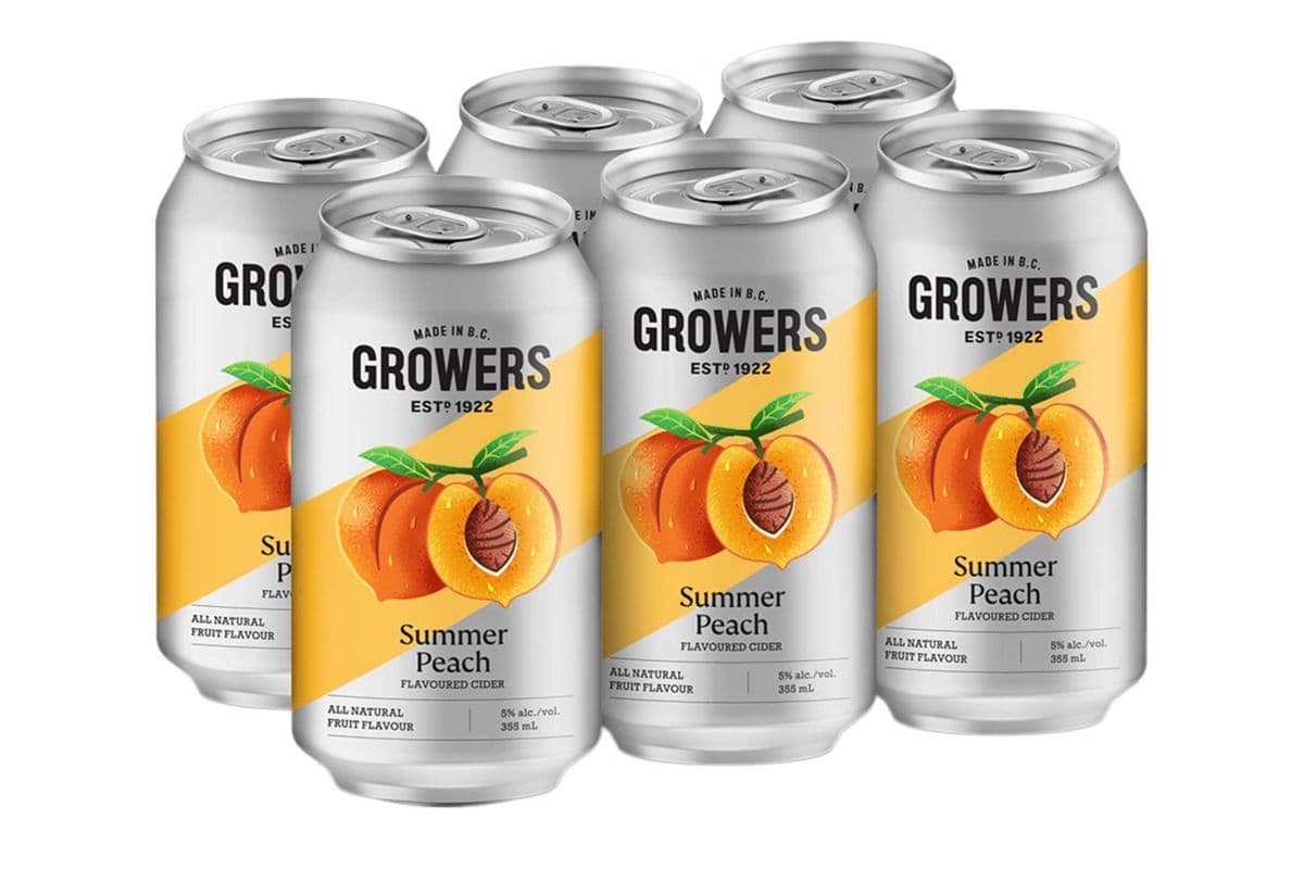 Growers Peach (6 x 355 ml Cans)