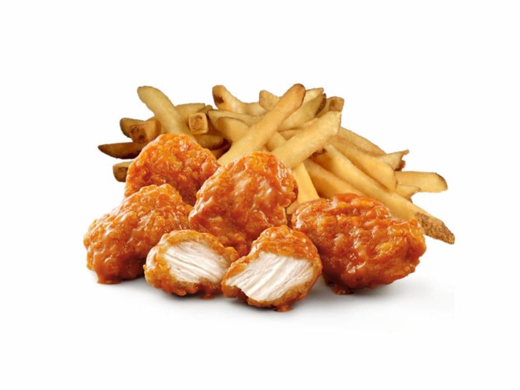 Five Boneless Wings and Fries