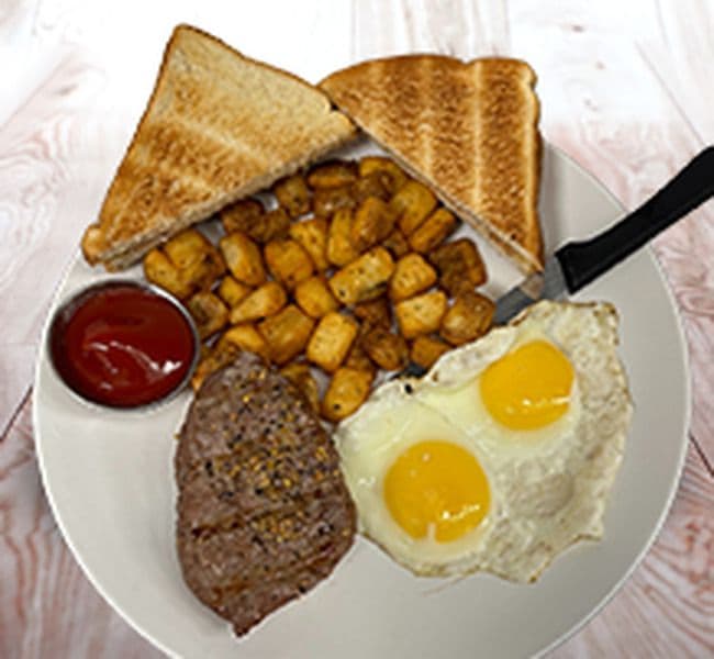 STEAK AND EGGS