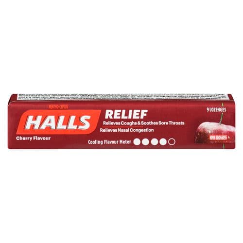 Halls Cerise Noire 9 Pastilles / Halls Black Cherry 9 Lozenges