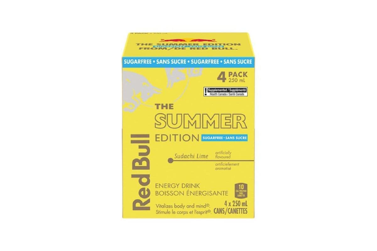 Red Bull Sugar Free Sudachi Lime Summer Edition 250 ml (4 Pack) 1425215