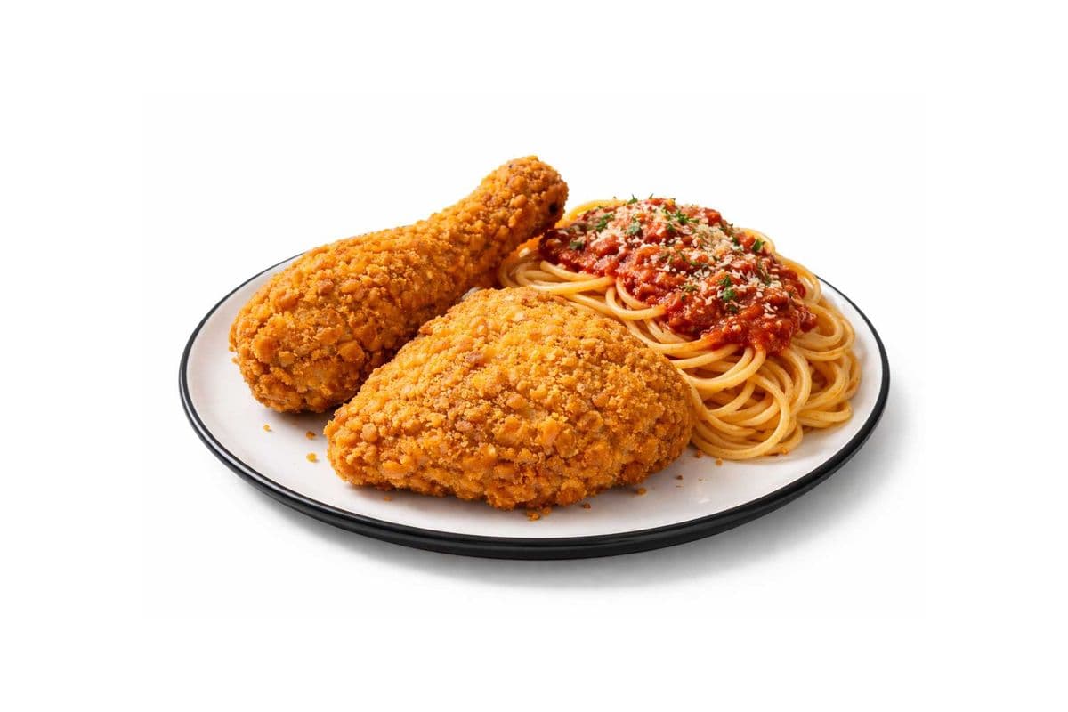 Fried Chicken (2pcs) with Spaghetti