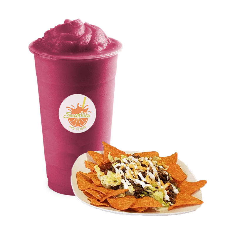 Tacos in a Bag and Small Smoothie