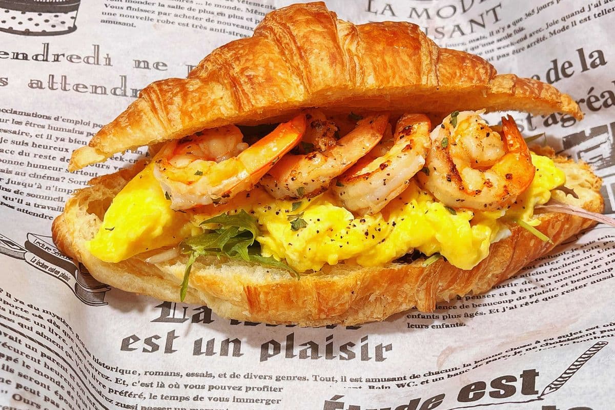 Shrimp and Egg Croissant