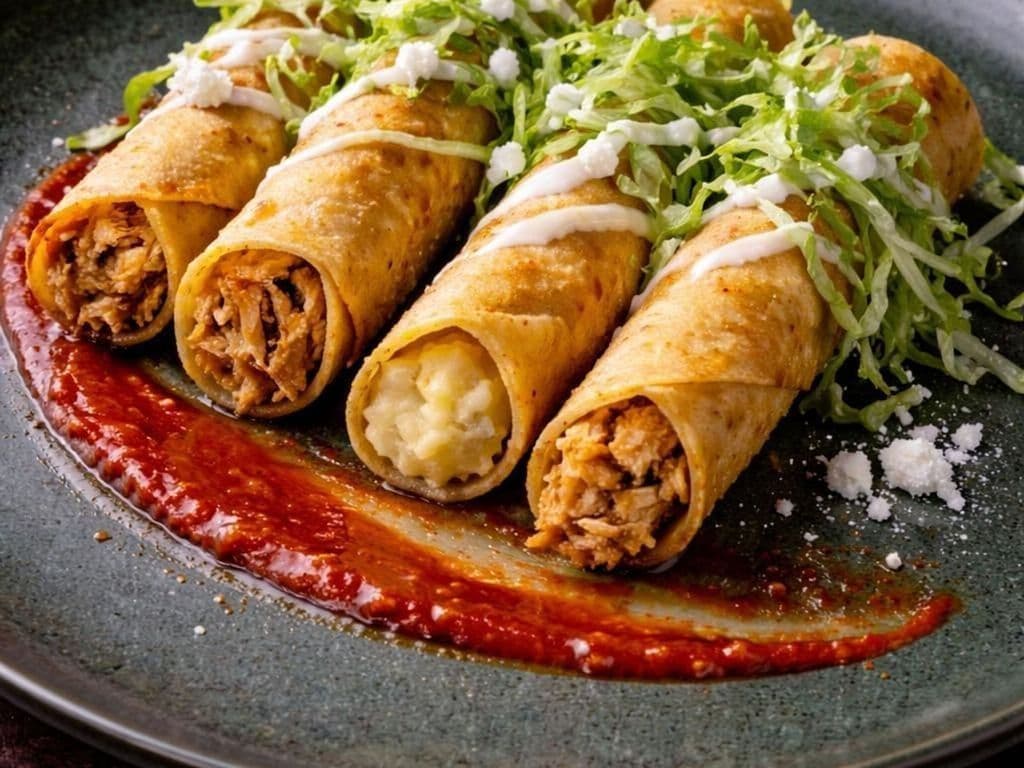 Chicken and Potato Flautas