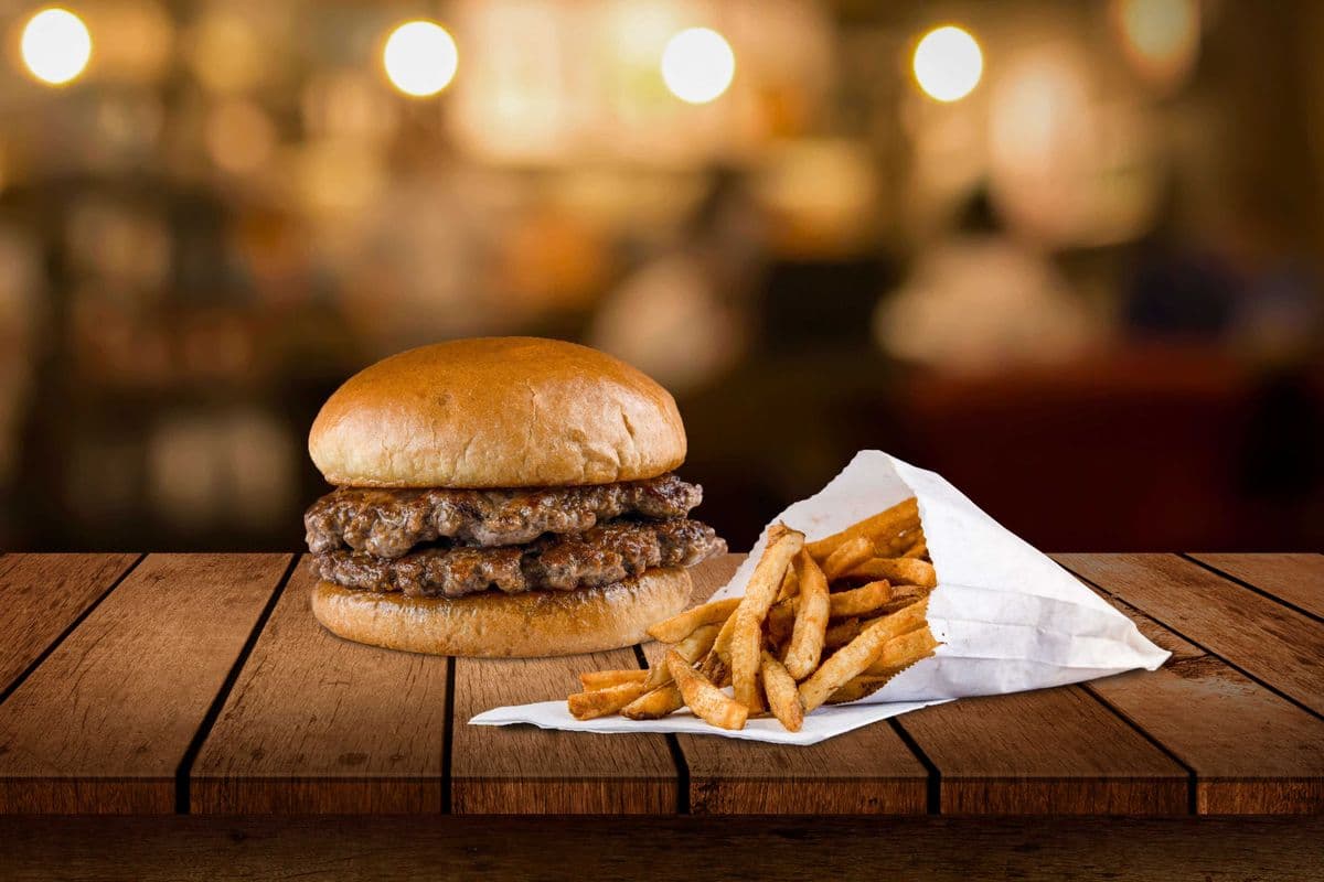 Double Hamburger (No Cheese) Combo