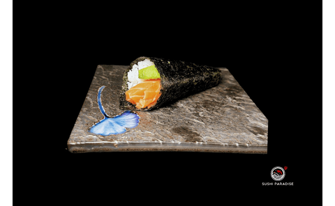 164. Salmon/Avocado Hand Roll