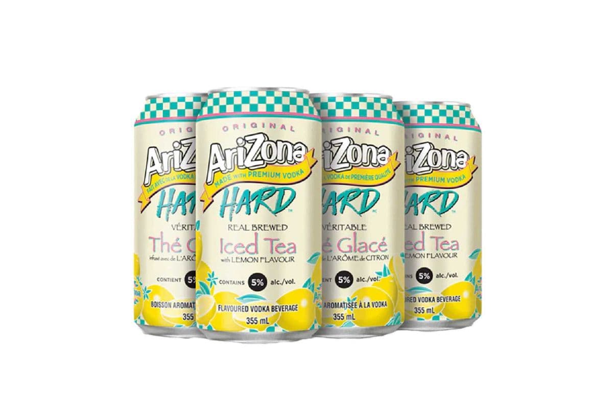 Arizona Hard Lemon Iced Tea (6 Pack Cans) (6 x 355 ml Cans)