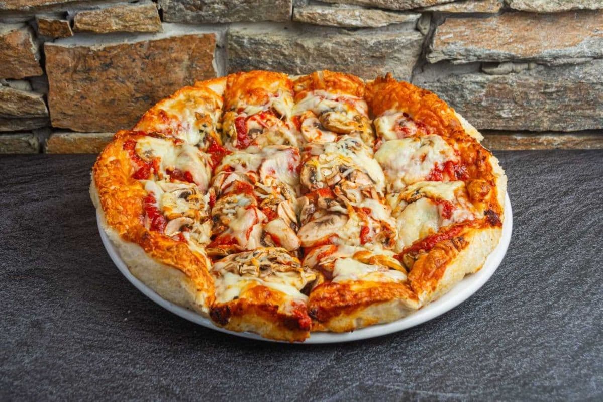 #1 12" Large White Mushroom Classic Pizza