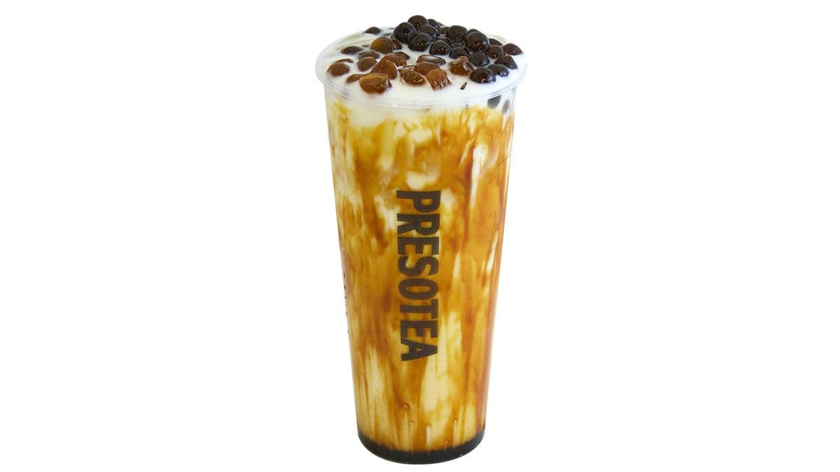 Brown Sugar Pearl Boba Latte / Latté au sucre roux avec perles de tapioca