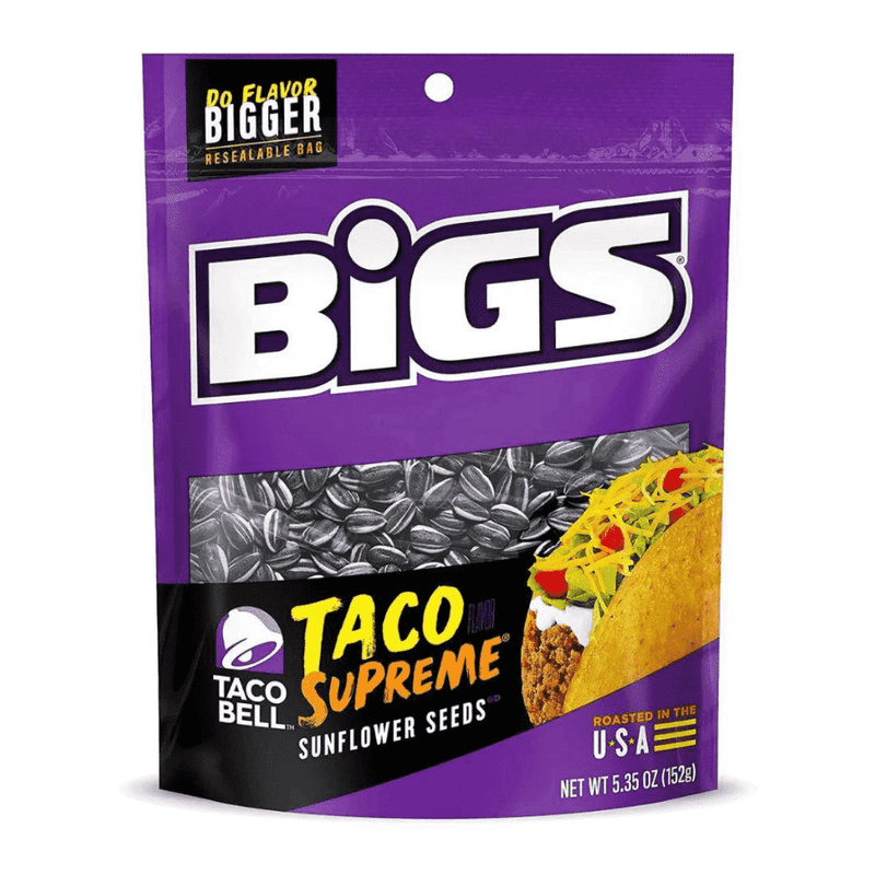 Bigs Graines De Tournesol Taco Supreme140g / Bigs Taco Bell Sunflower Seeds  140g