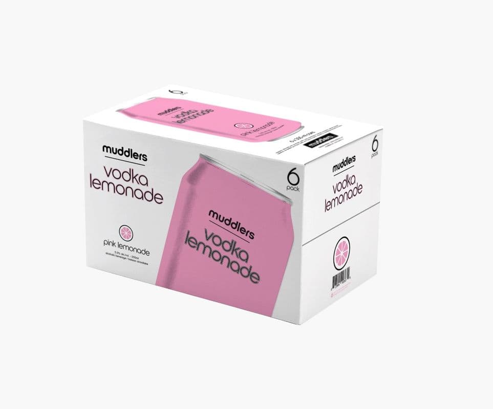 Muddlers Vodka Pink Lemonade (6 Cans) (6 x 355ml cans)
