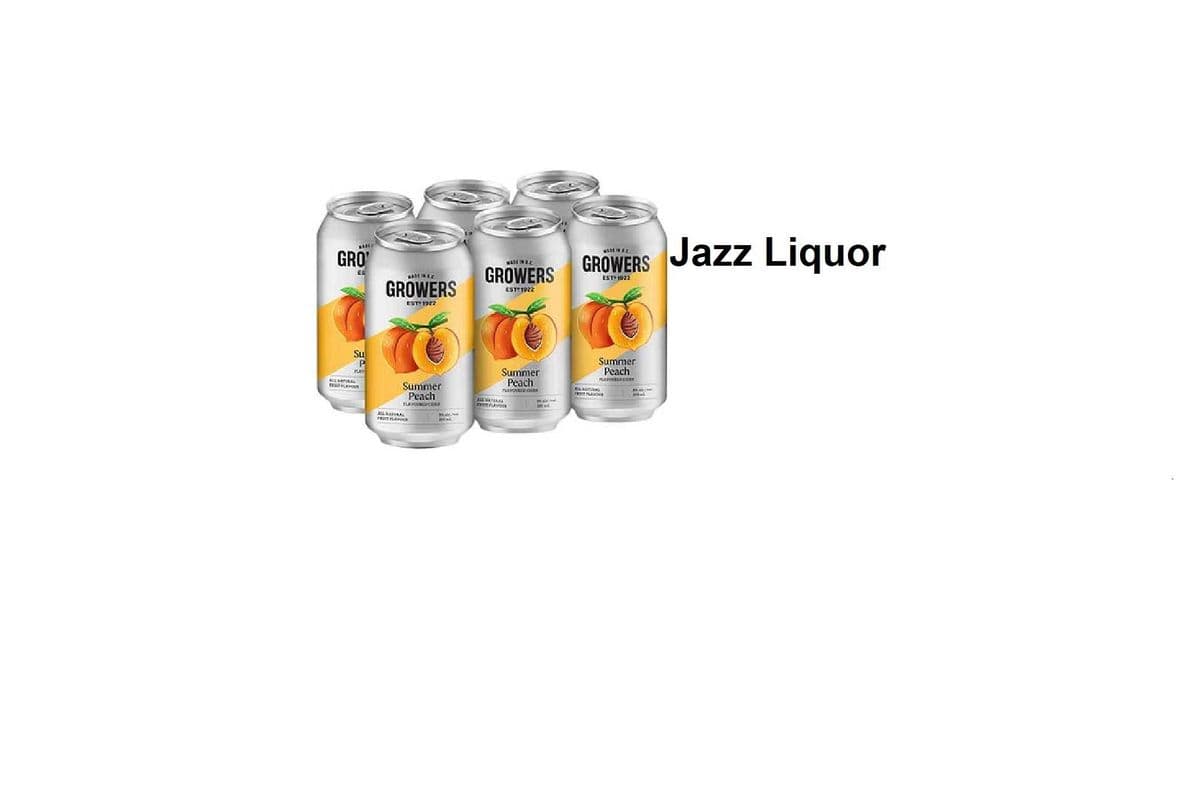 GROWERS PEACH 6 CANS (1 x 6×355ML )