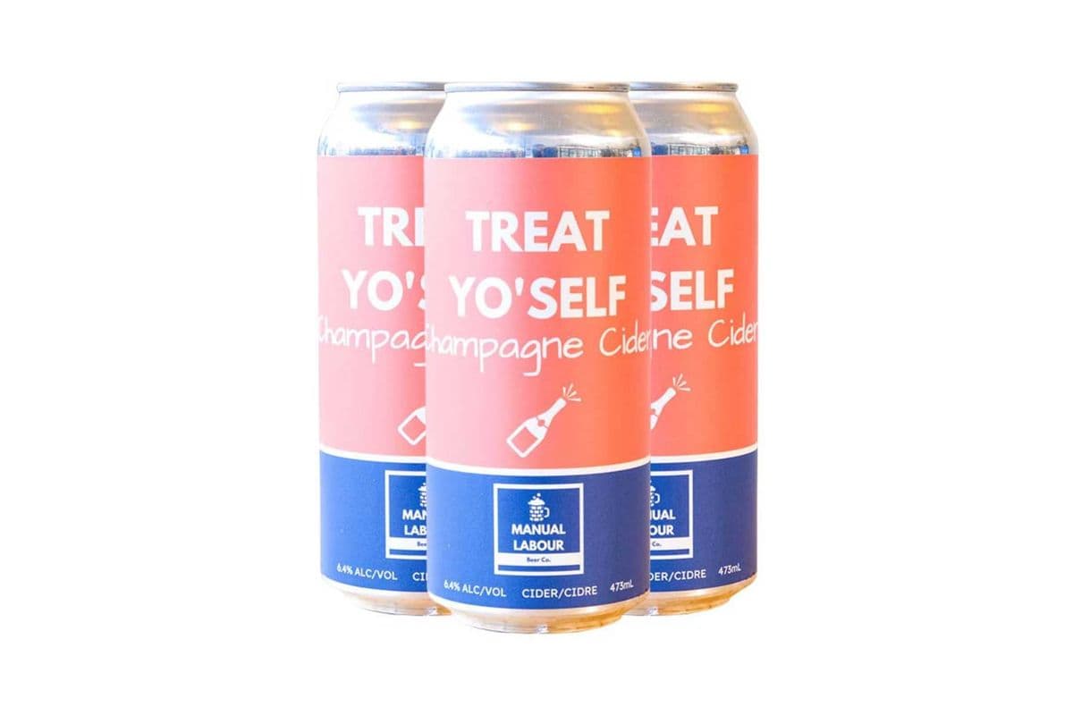 Manual Labour Treat Yo' Self Champagne Cider (4 Cans) (1 x 4x473ML)