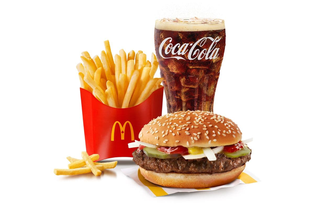 Quarter Pounder without Cheese Extra Value Meal [570-1000 Cals]