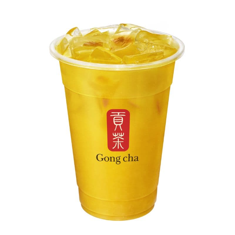 Mango Yogurt Drink with Coconut Jelly