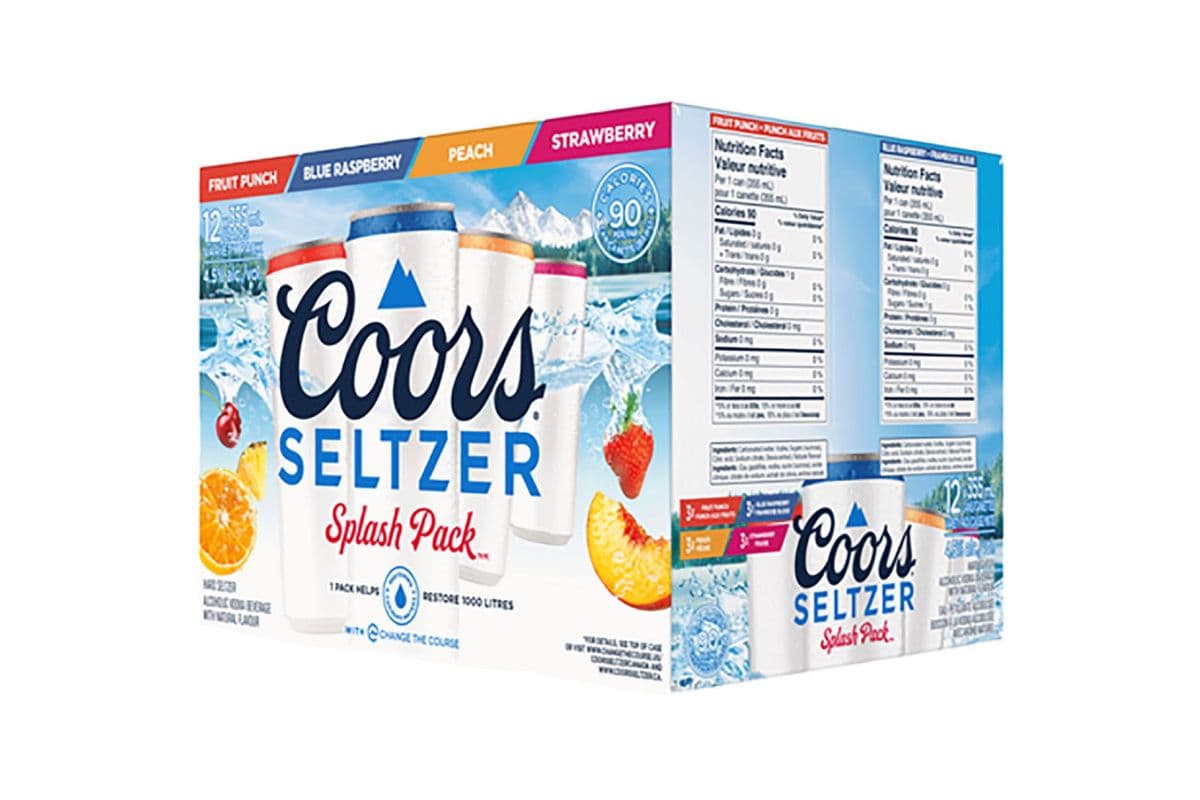 Coors Seltzer Fruit Splash Pack (12 x 355mL cans)