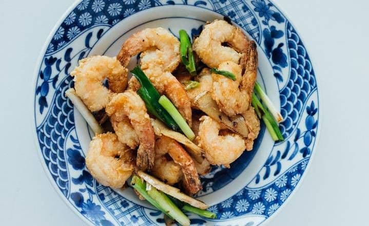 Ginger Garlic Shrimp / Crevettes aux Gingembre et à l’Ail