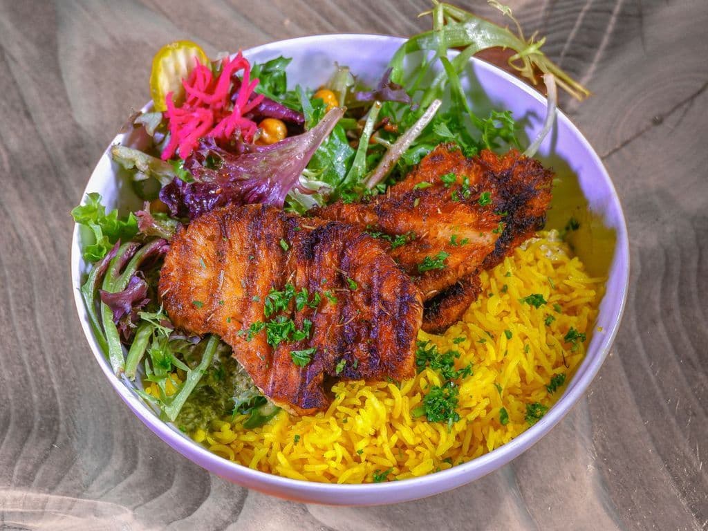 Lion's Mane Steak Rice Bowl