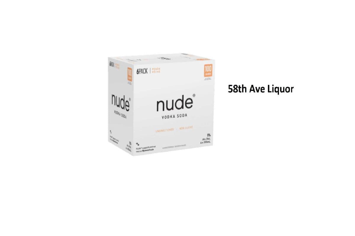 NUDE VODKA SODA PEACH CANS (1 x 6x355ML)
